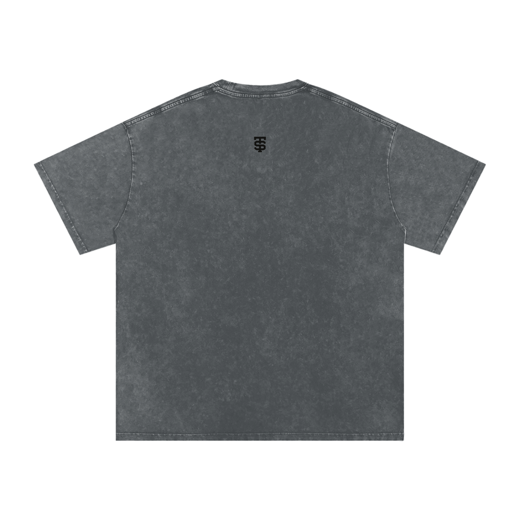 Snow Washed Oversized Cotton T-Shirt