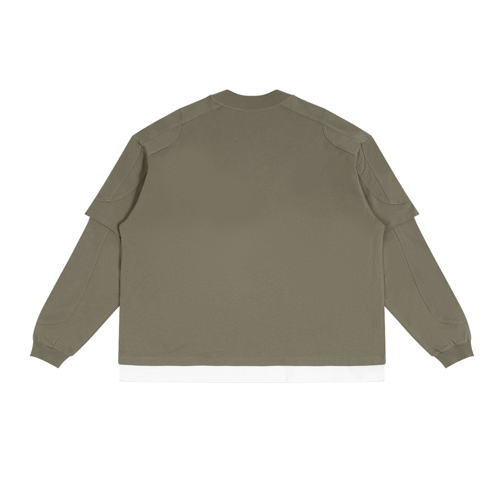 Unisex Paneled Layer Color Block T-Shirt