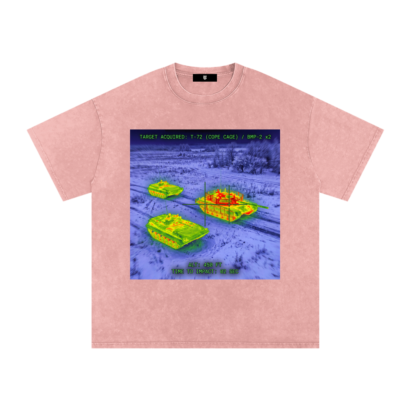 Snow Washed Oversized Cotton T-Shirt