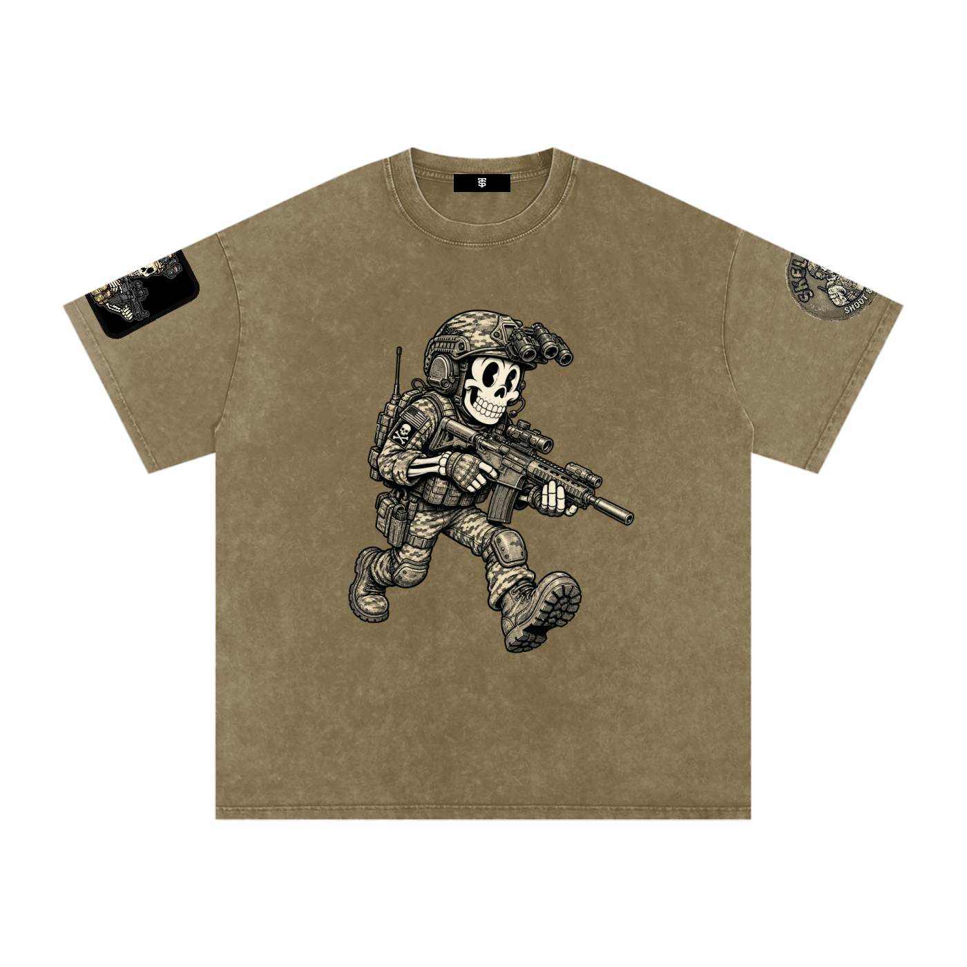 Snow Washed Oversized Cotton T-Shirt