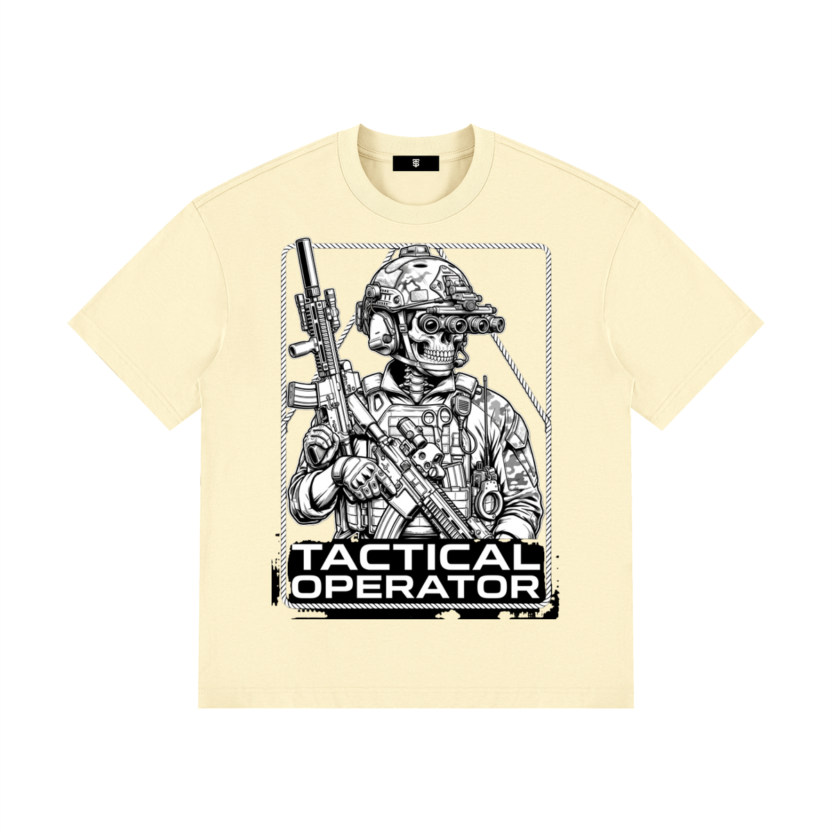 Tac Op Unisex Drop Shoulder Cotton T-Shirt