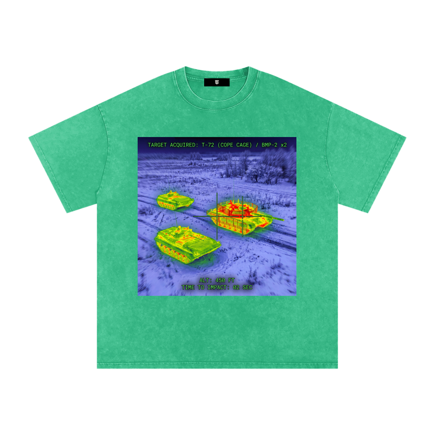 Snow Washed Oversized Cotton T-Shirt