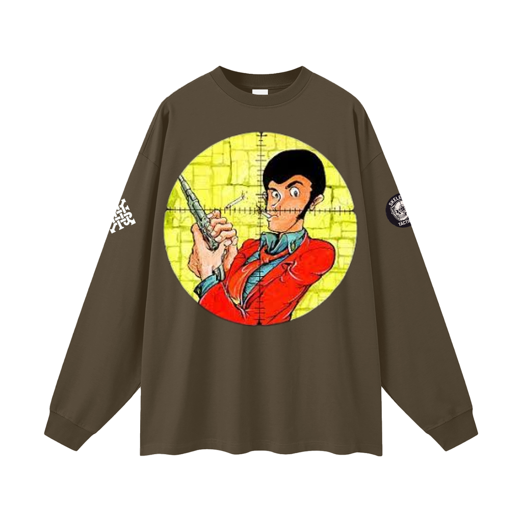 Lupin IIIrd OG Logo - Oversized Unisex Long Sleeve T-Shirt