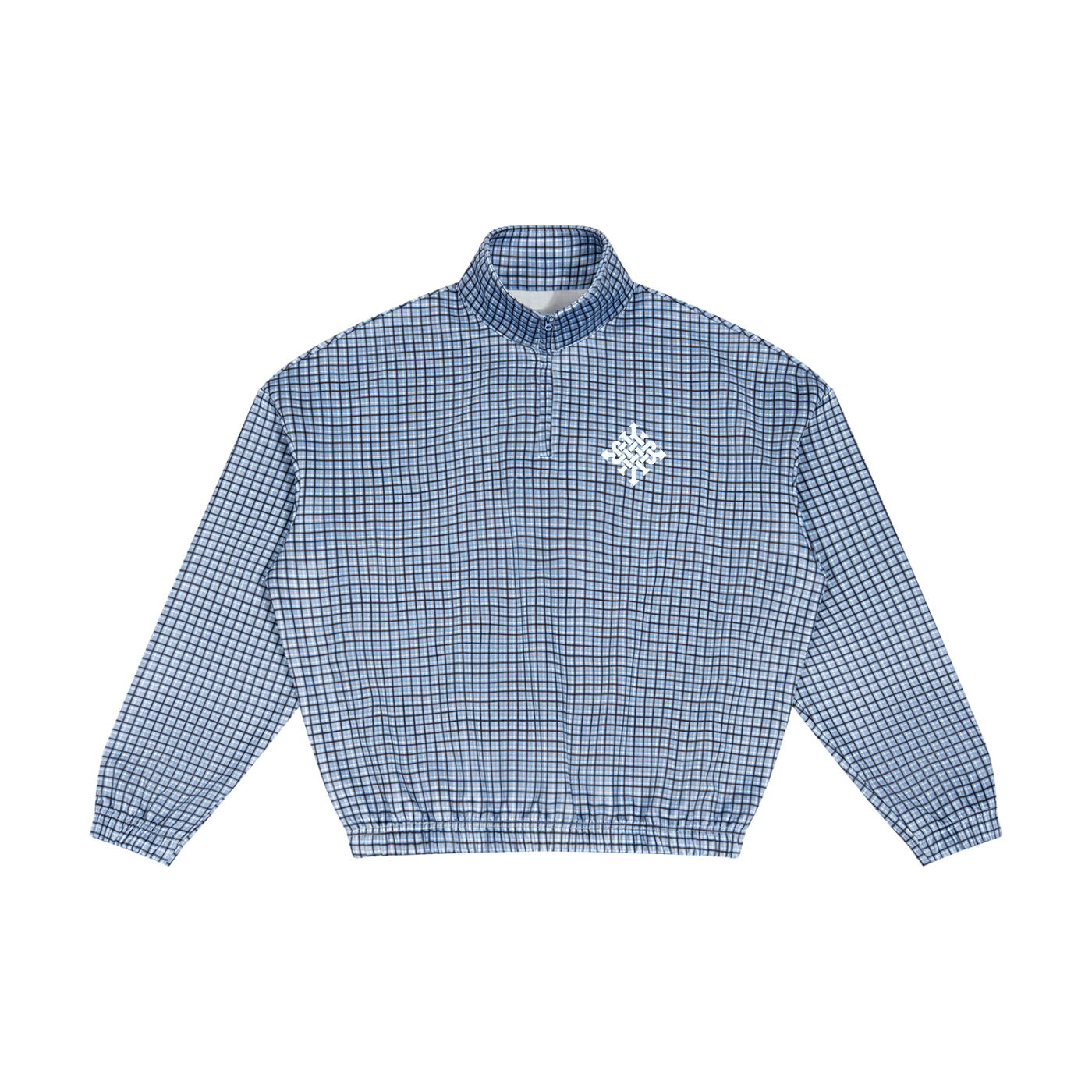 Unisex Plaid Quarter-Zip Sweatshirt
