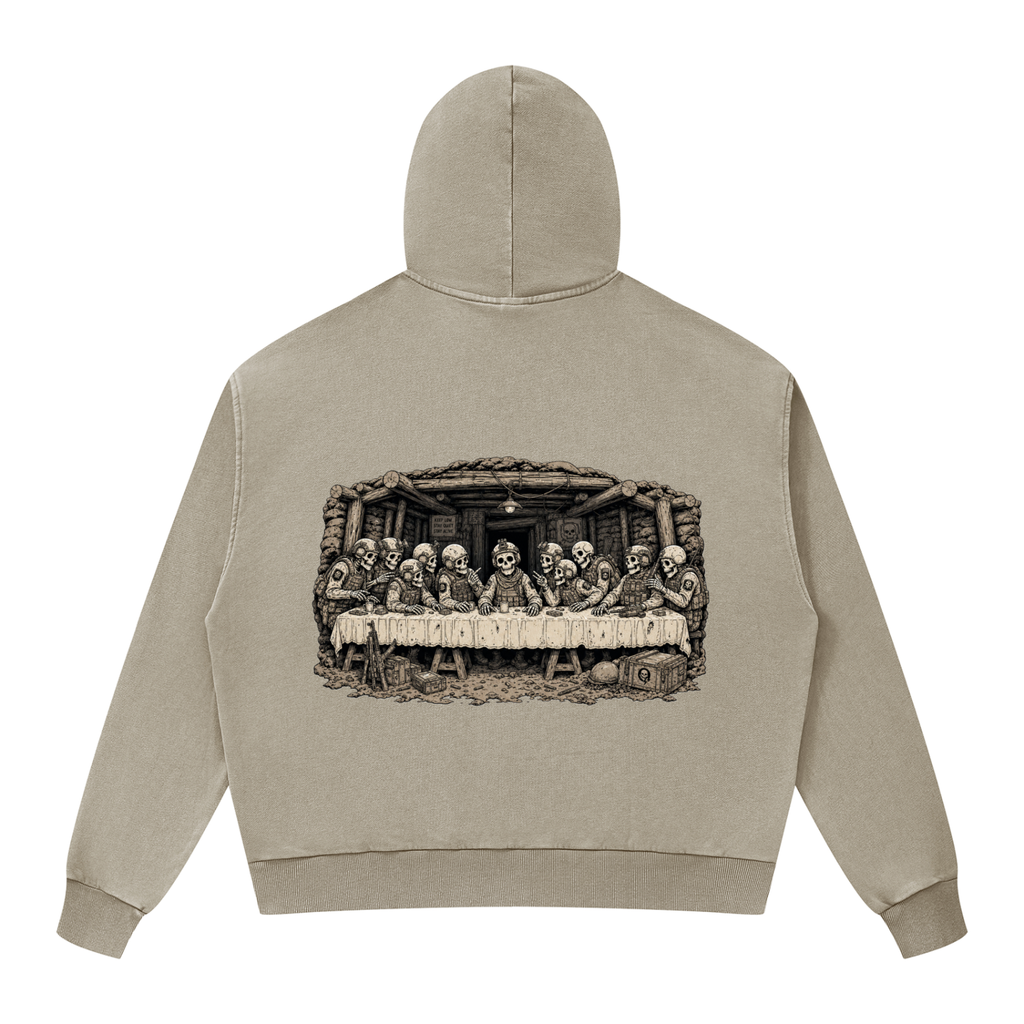 Unisex Mineral Wash Boxy Full Zip Hoodie