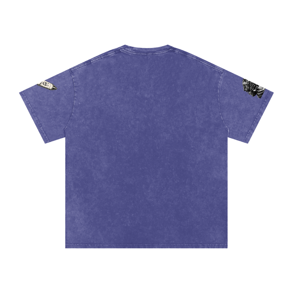 Snow Washed Oversized Cotton T-Shirt