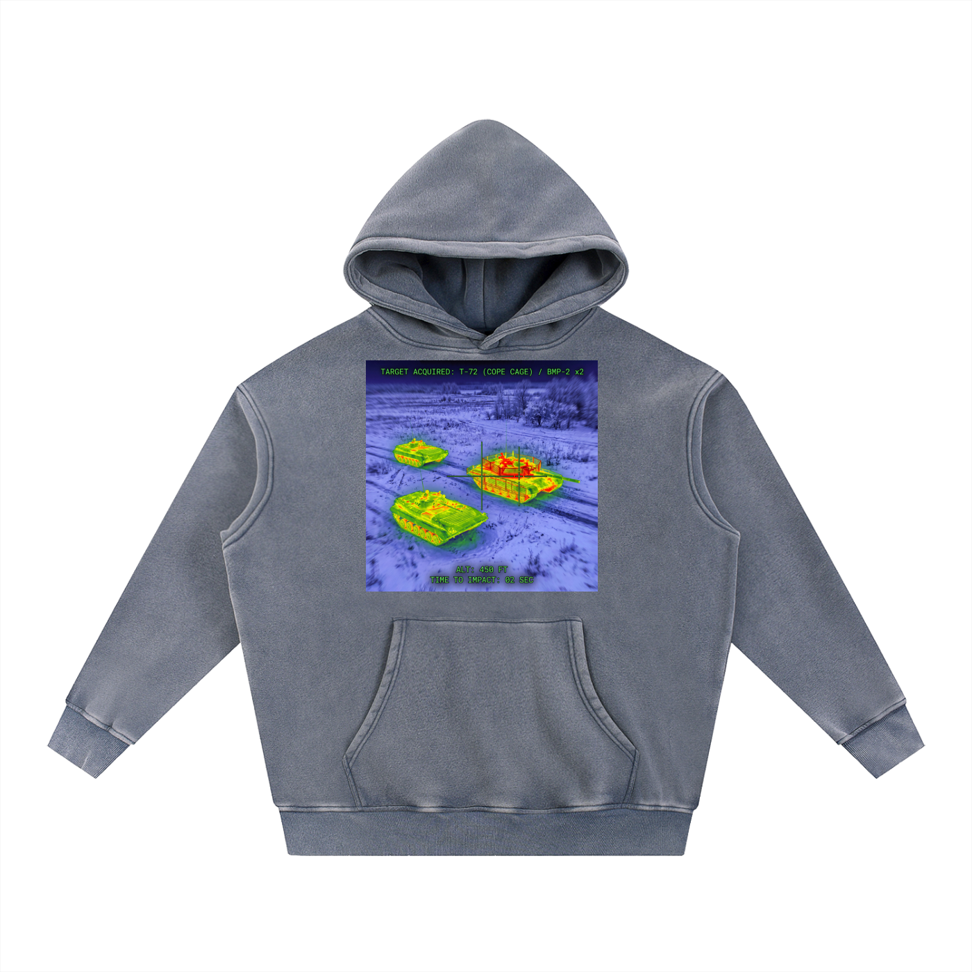 Snow Wash Fleece Oversize Hoodie
