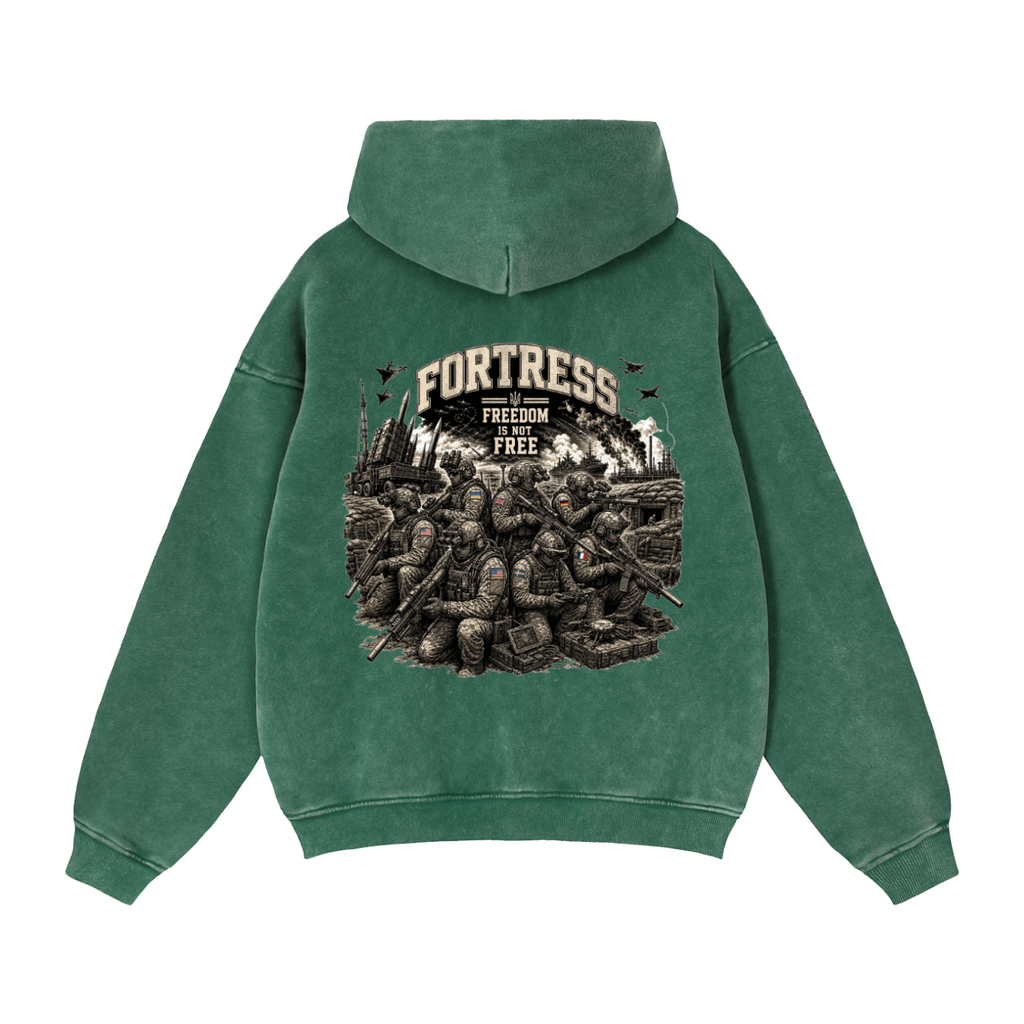 Zip-Through Boxy Fleece Hoodie