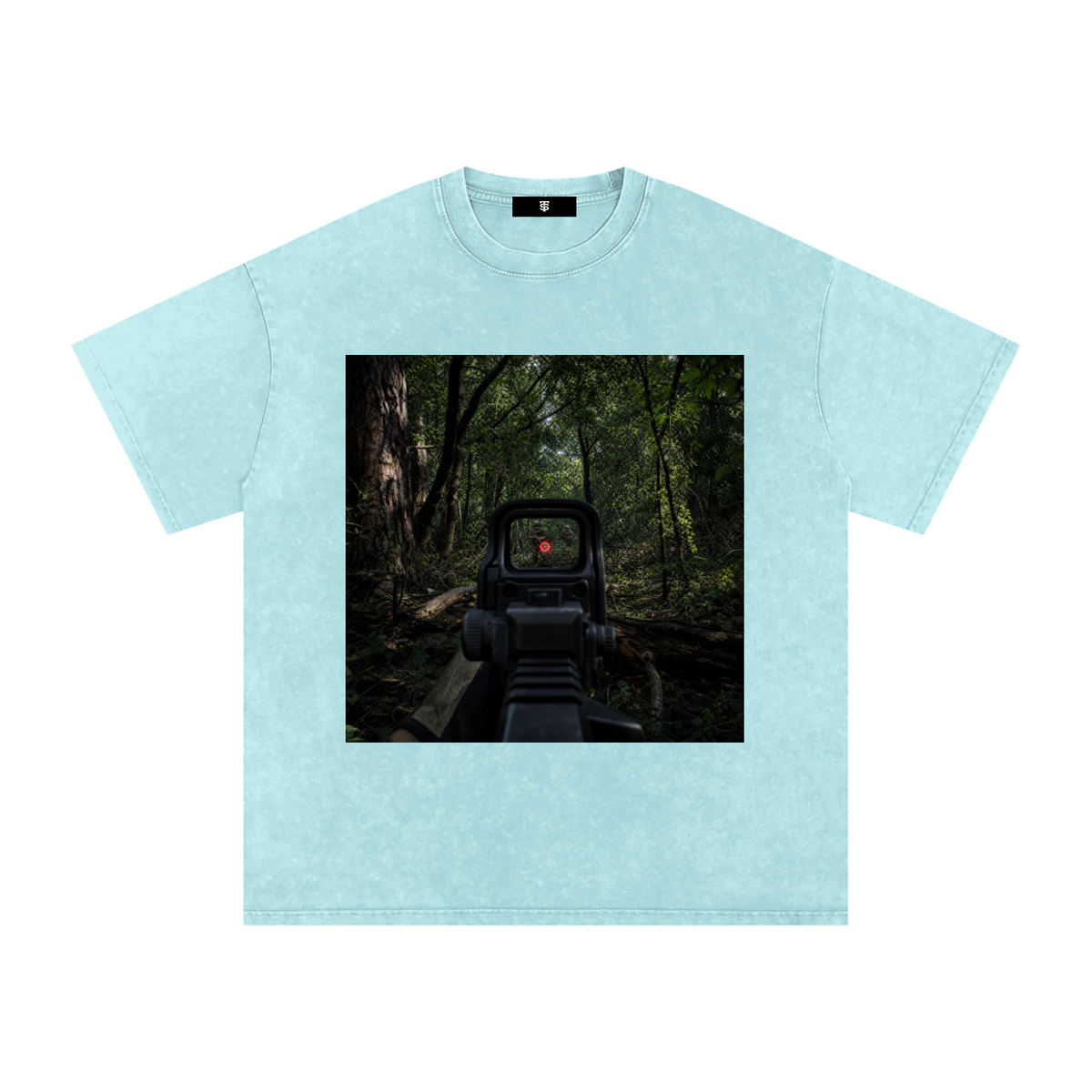 Snow Washed Oversized Cotton T-Shirt