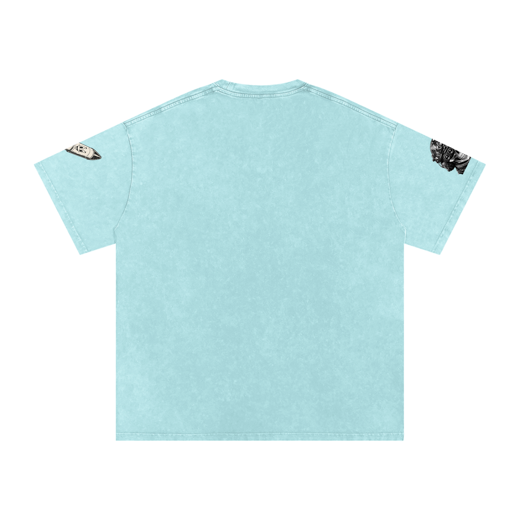 Snow Washed Oversized Cotton T-Shirt