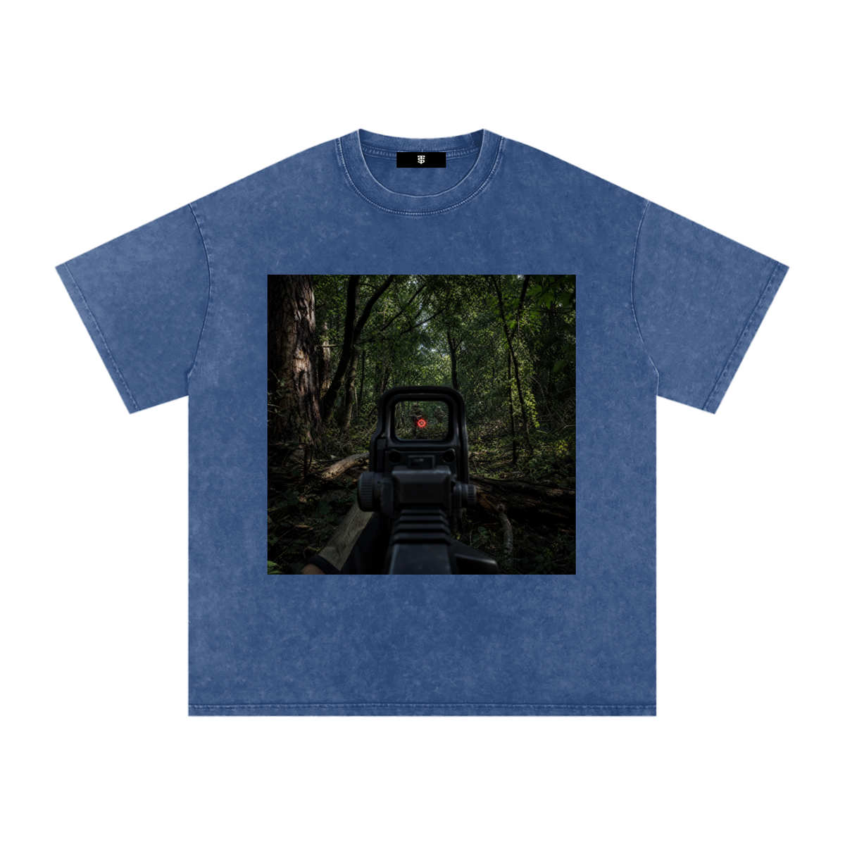 Snow Washed Oversized Cotton T-Shirt