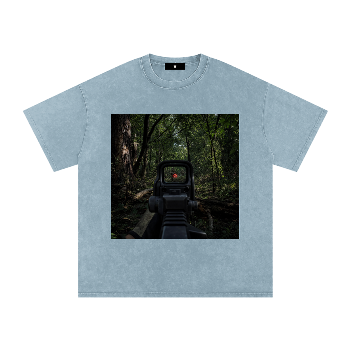 Snow Washed Oversized Cotton T-Shirt