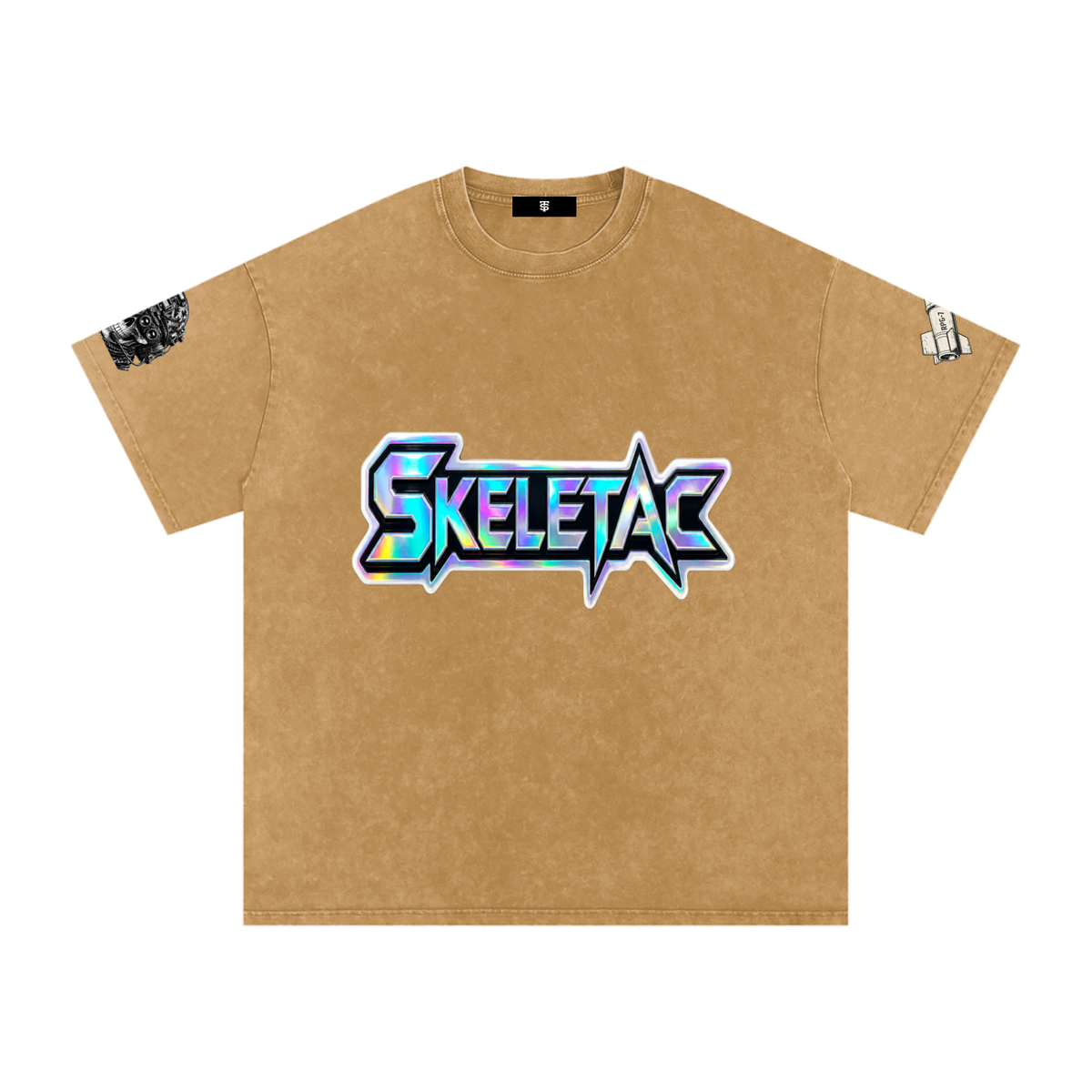 Snow Washed Oversized Cotton T-Shirt