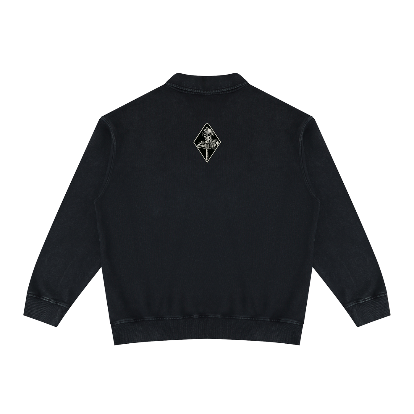 Unisex Vintage Wash Collared Sweatshirt