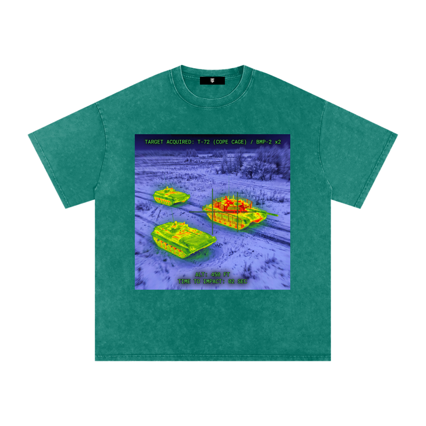 Snow Washed Oversized Cotton T-Shirt