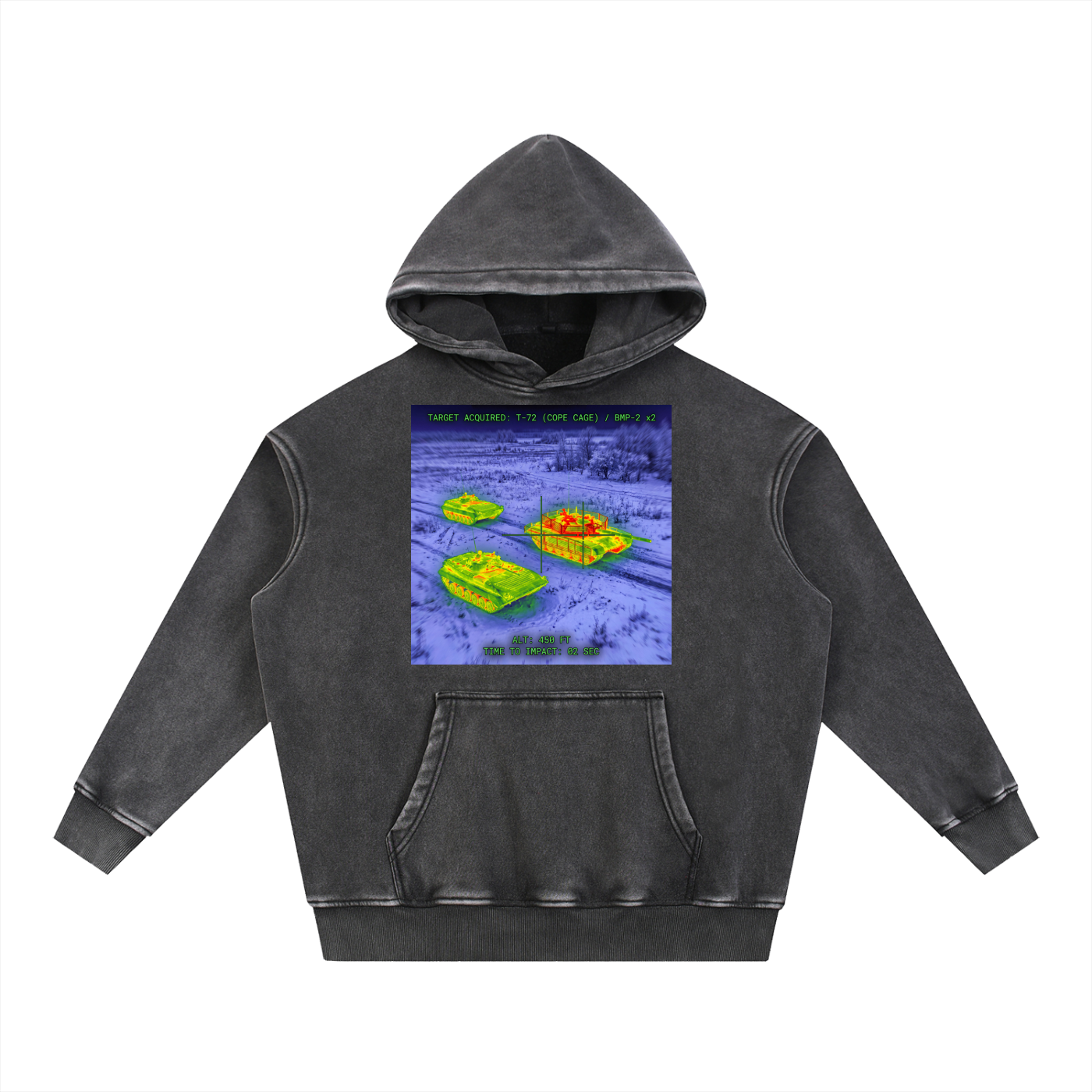 Snow Wash Fleece Oversize Hoodie