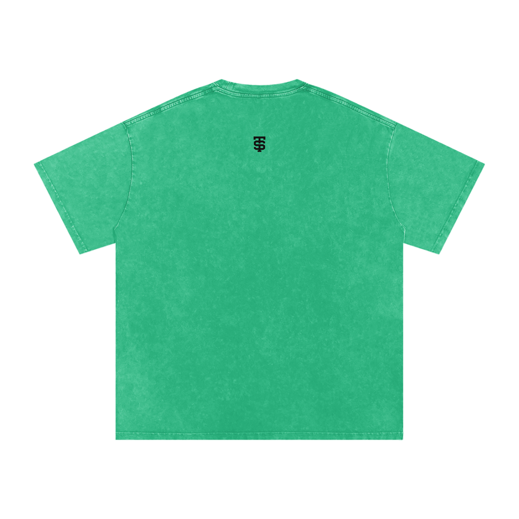 Snow Washed Oversized Cotton T-Shirt