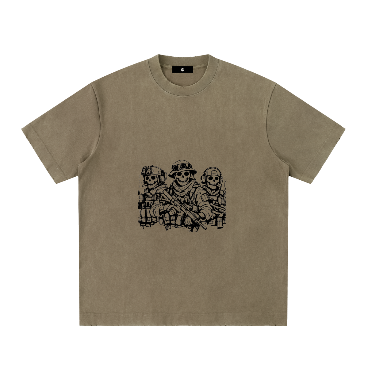 Heavyweight Vintage Washed Frayed T-Shirt