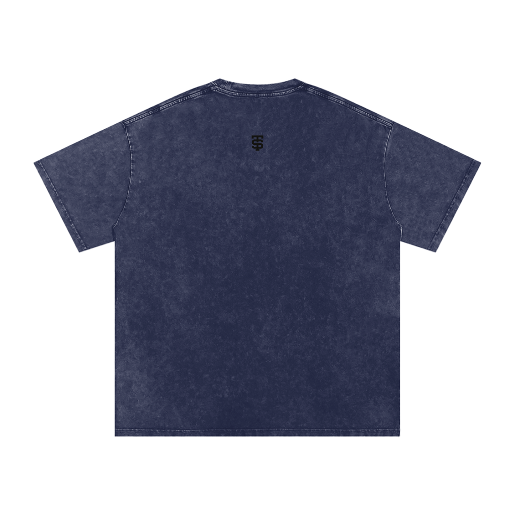Snow Washed Oversized Cotton T-Shirt