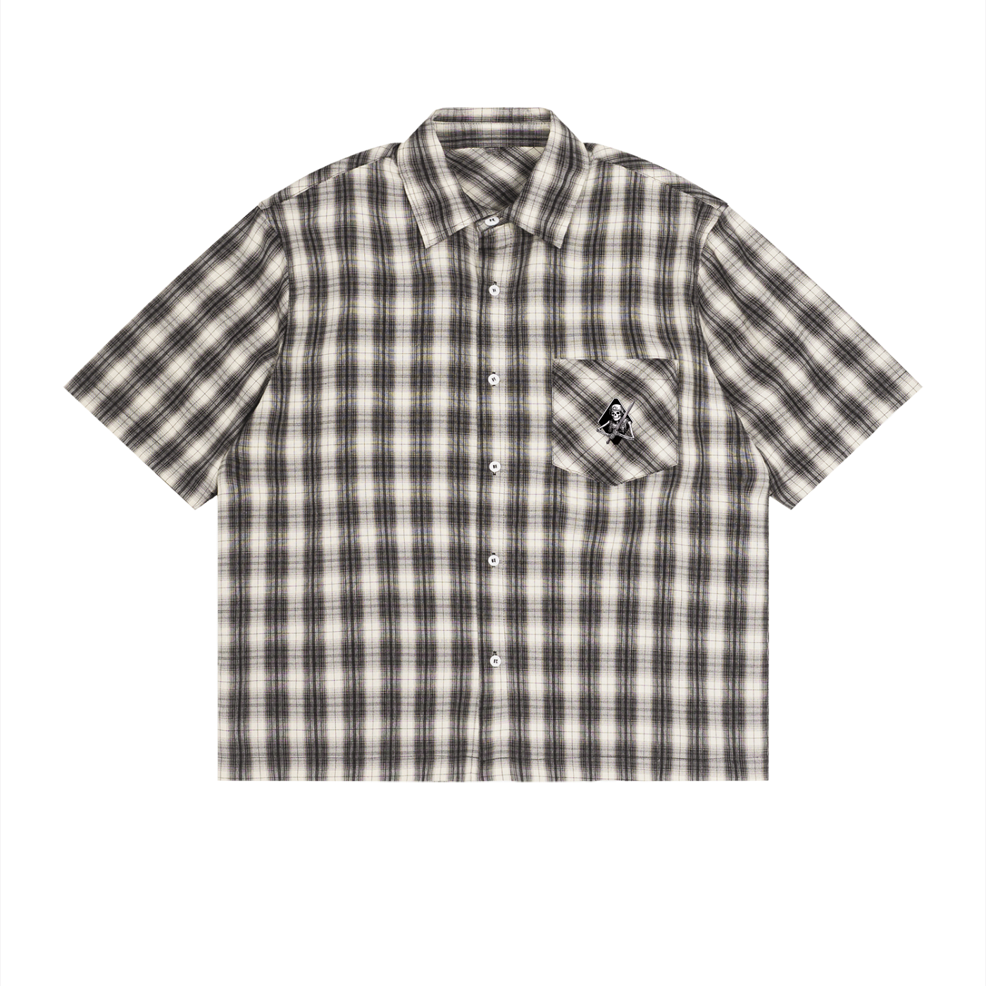 Unisex Boxy Plaid Short Sleeve Shirt