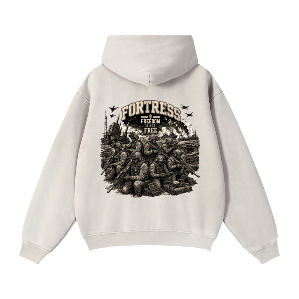 Zip-Through Boxy Fleece Hoodie
