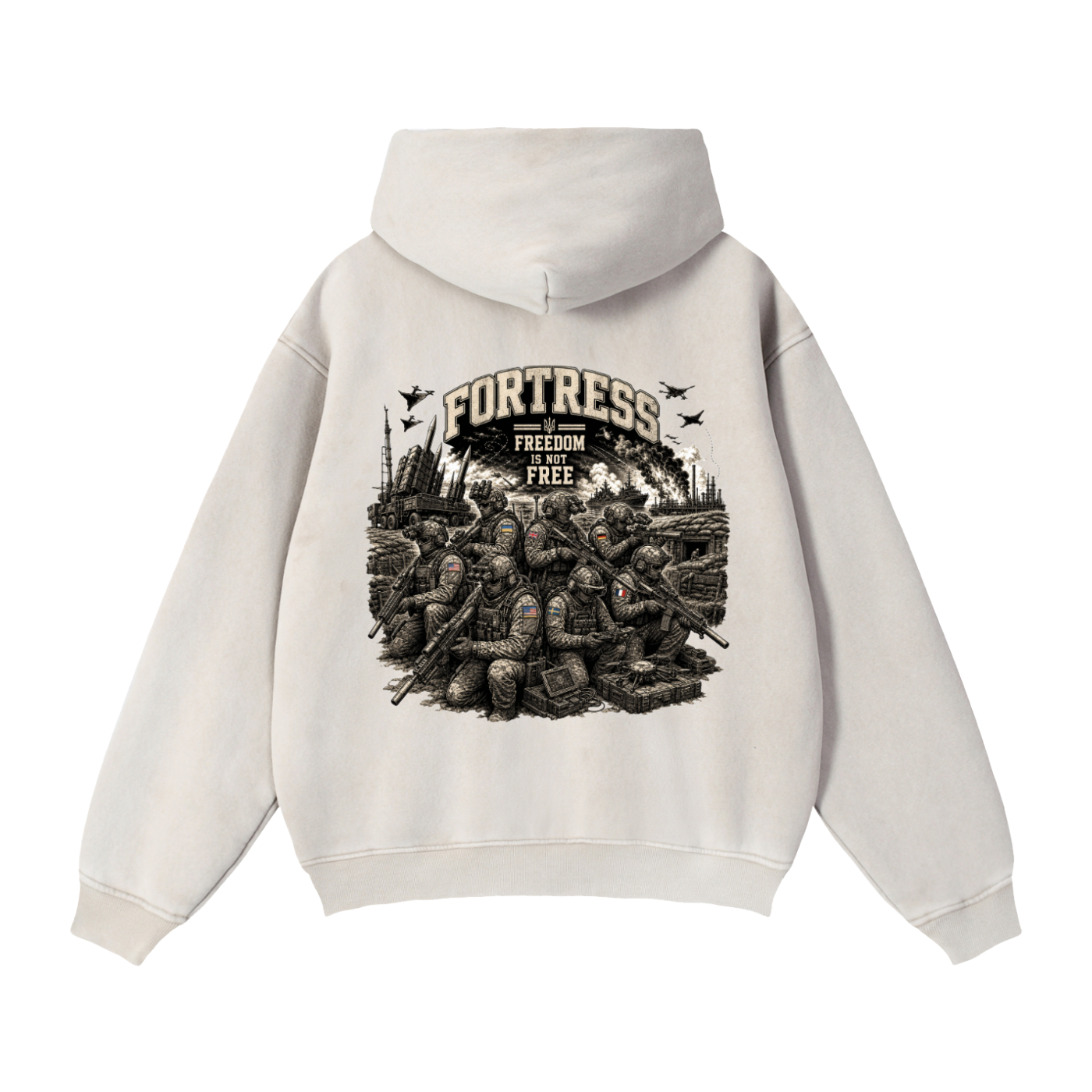 Zip-Through Boxy Fleece Hoodie