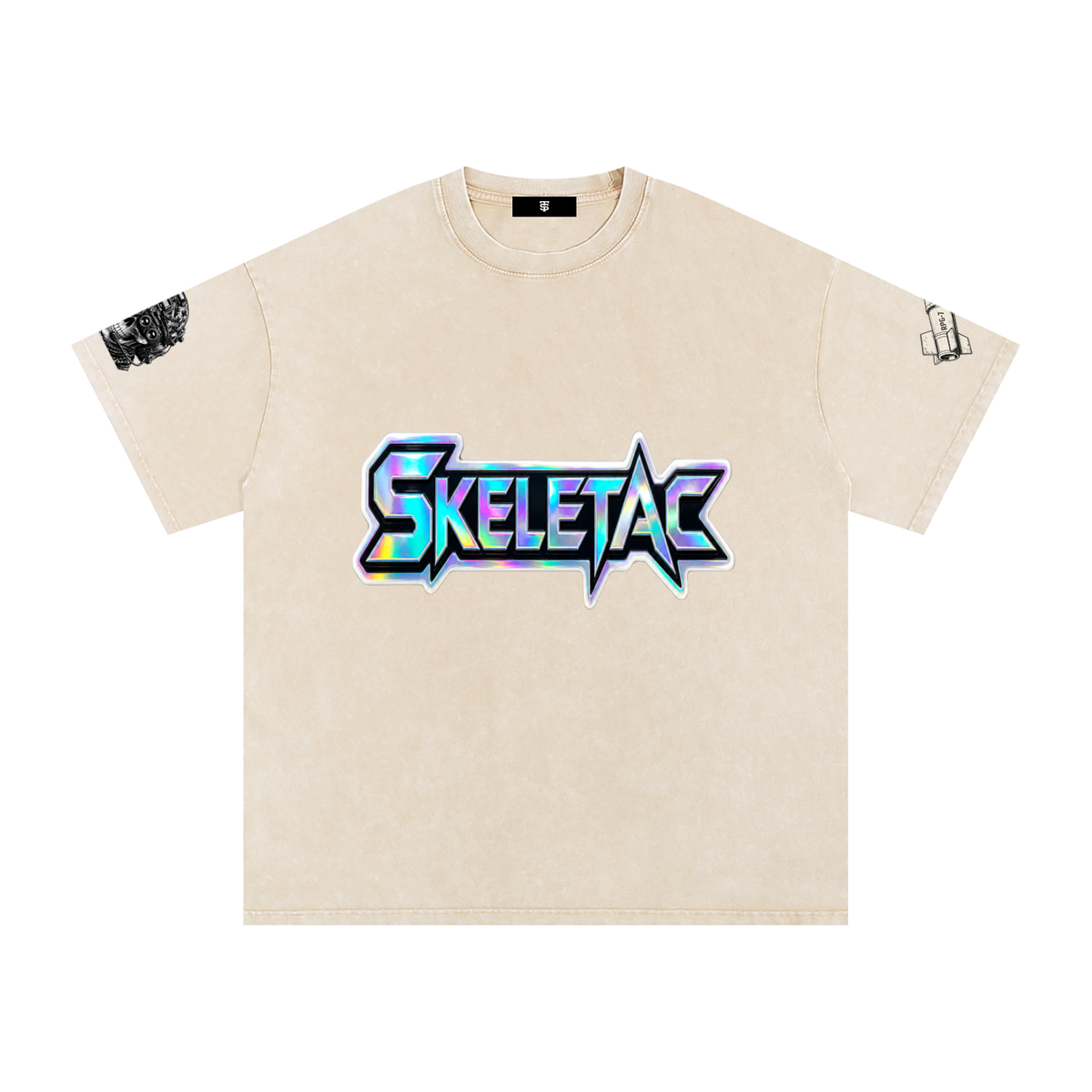 Snow Washed Oversized Cotton T-Shirt