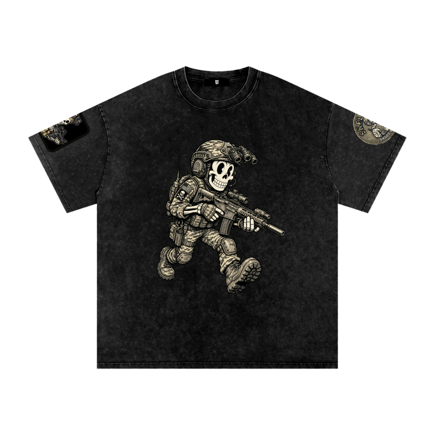 Snow Washed Oversized Cotton T-Shirt