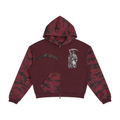 Unisex Colorblock Camo Full Zip Boxy Hoodie