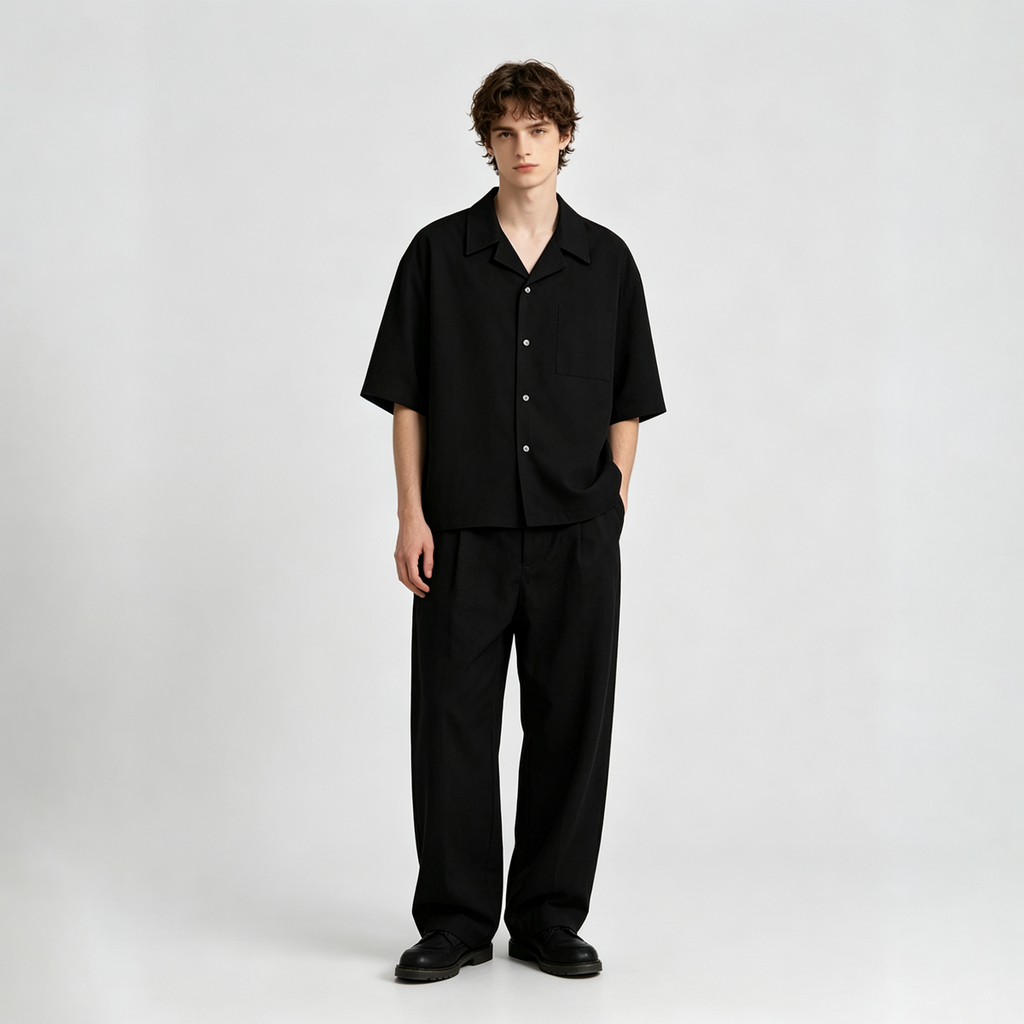 Men's Clean Fit Cotton Cuban Collar T-Shirt