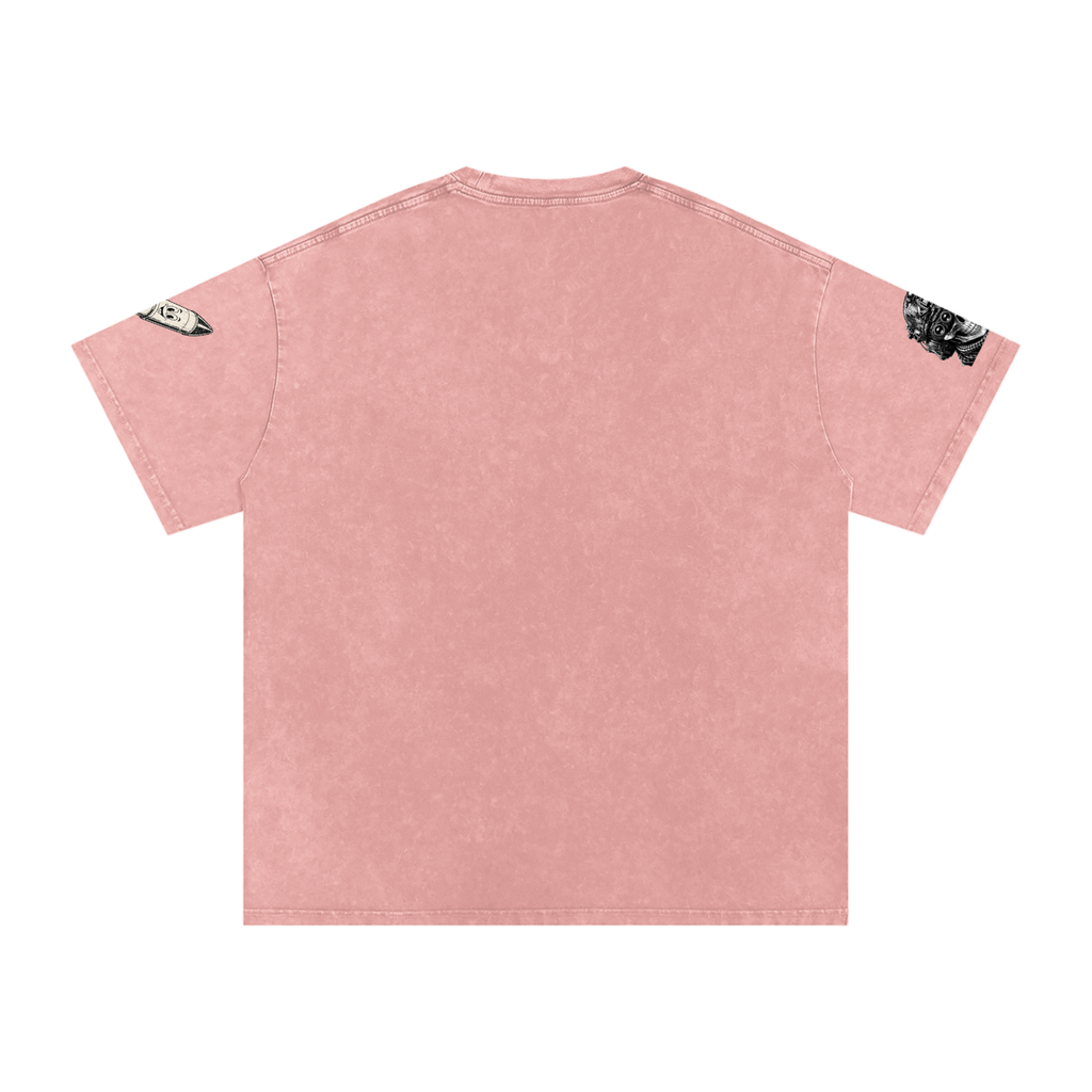 Snow Washed Oversized Cotton T-Shirt