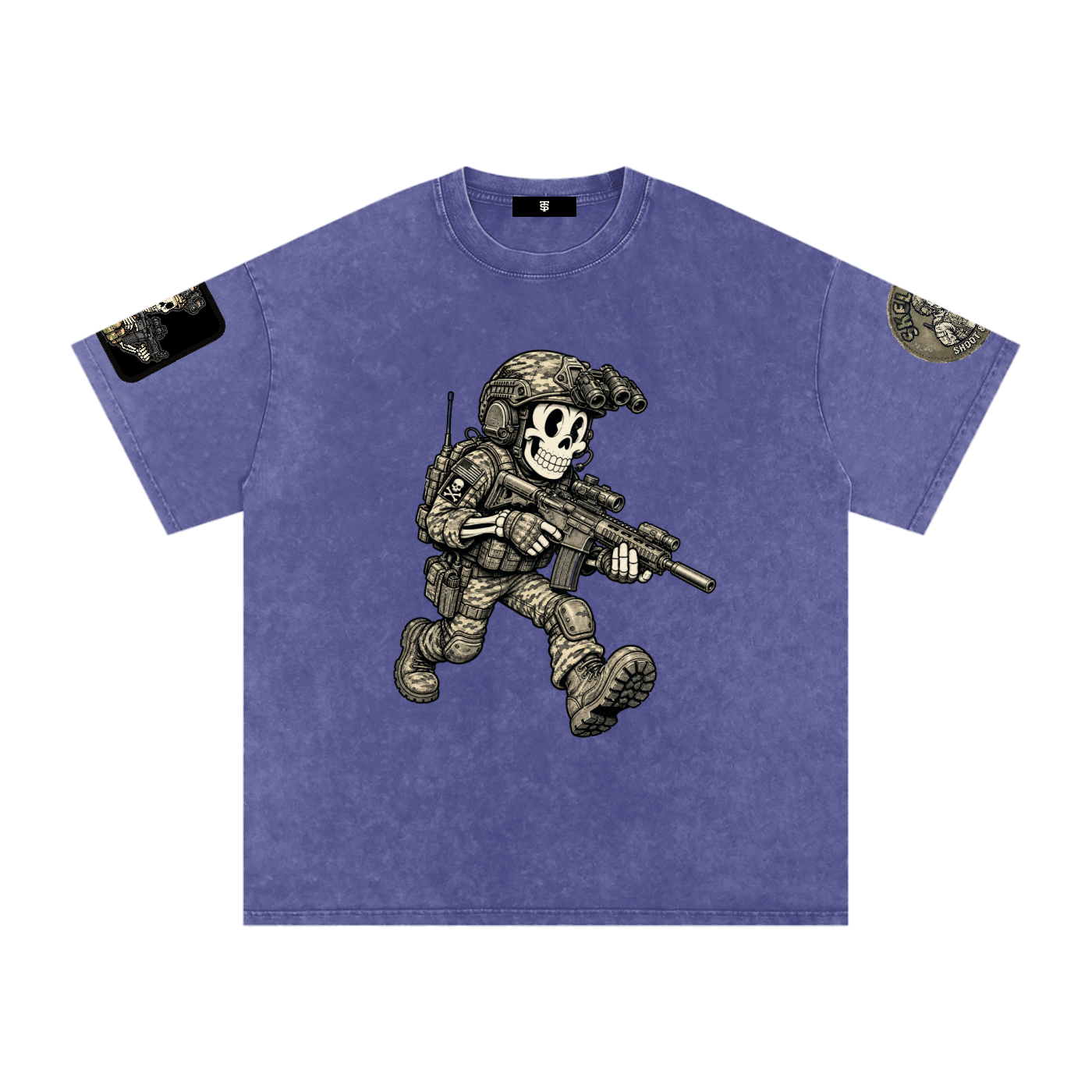 Snow Washed Oversized Cotton T-Shirt