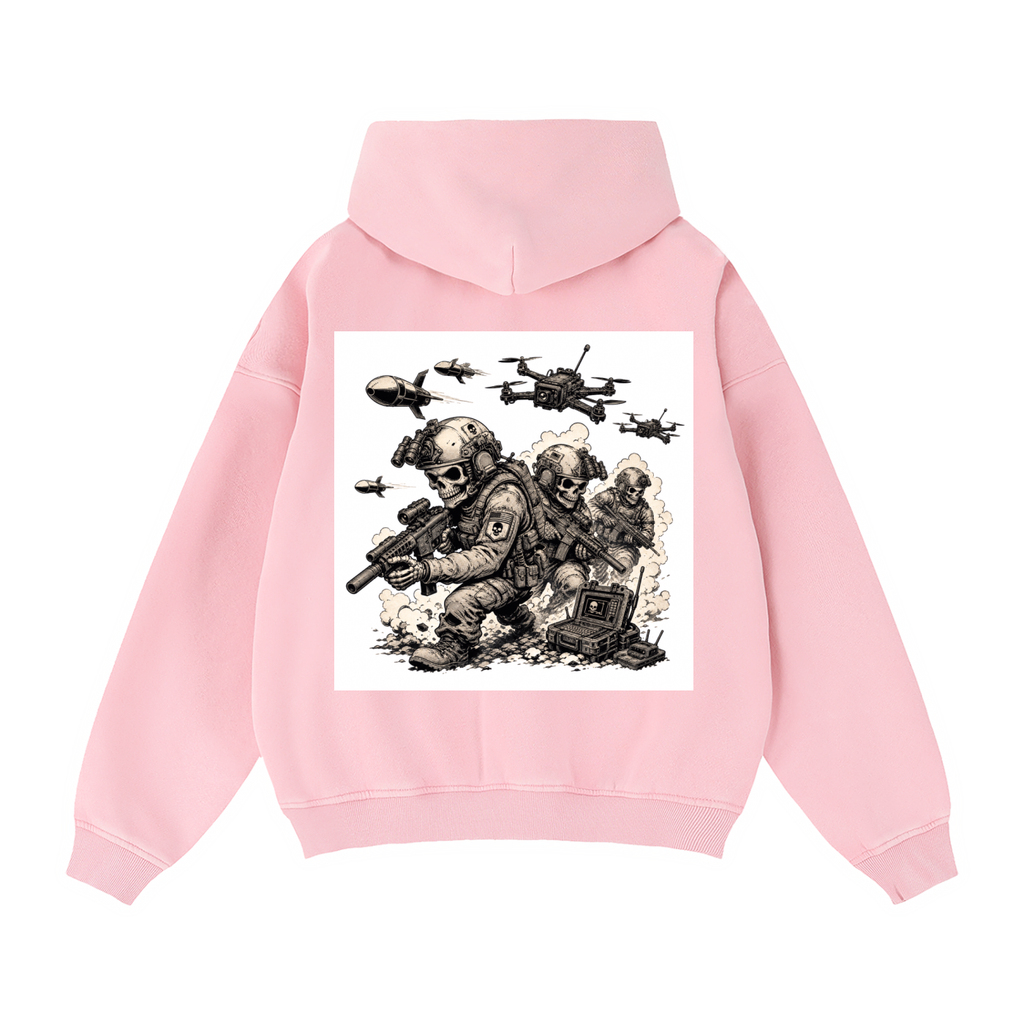 Zip-Through Boxy Fleece Hoodie