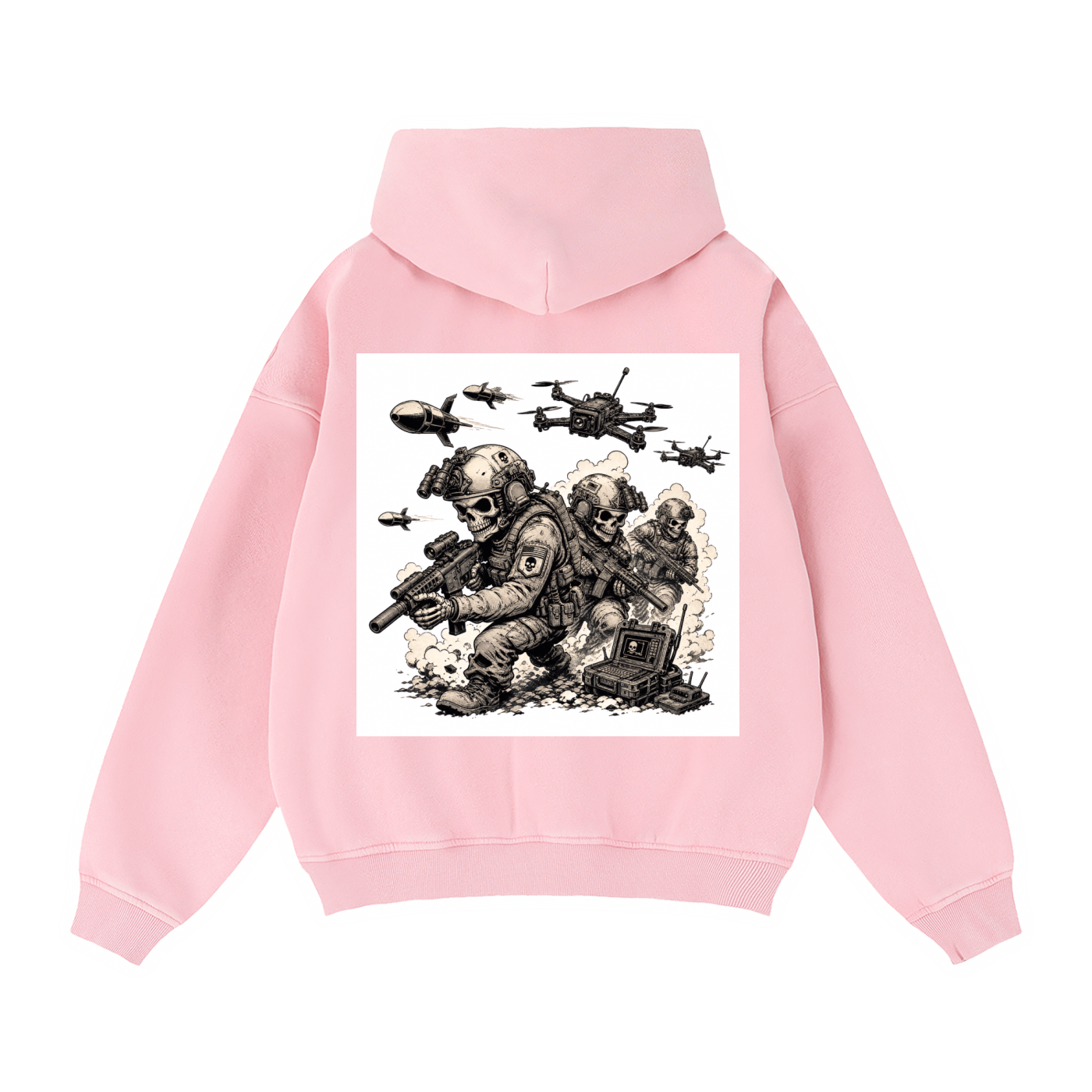 Zip-Through Boxy Fleece Hoodie