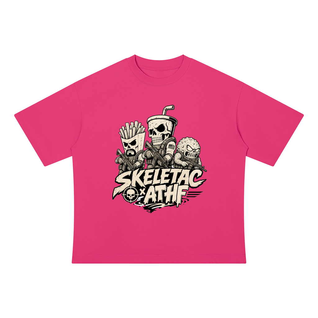 SkeletacX ATHF colabo - Unisex Drop Shoulder Cotton T-Shirt