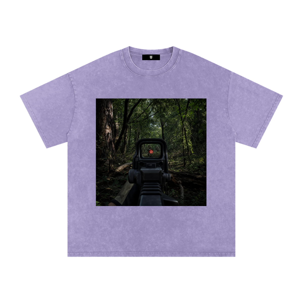 Snow Washed Oversized Cotton T-Shirt