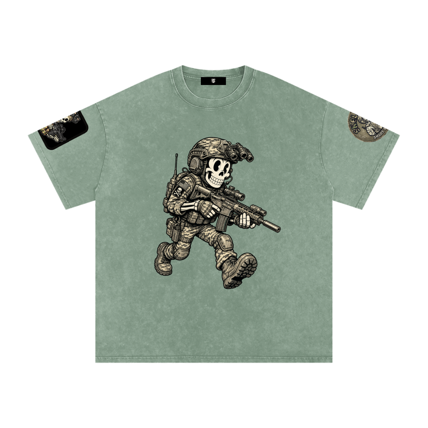Snow Washed Oversized Cotton T-Shirt