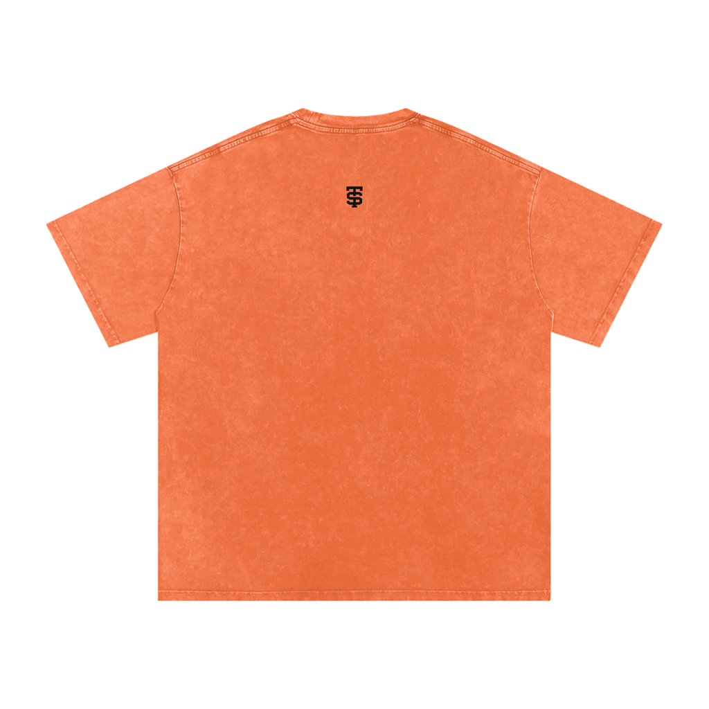 Snow Washed Oversized Cotton T-Shirt