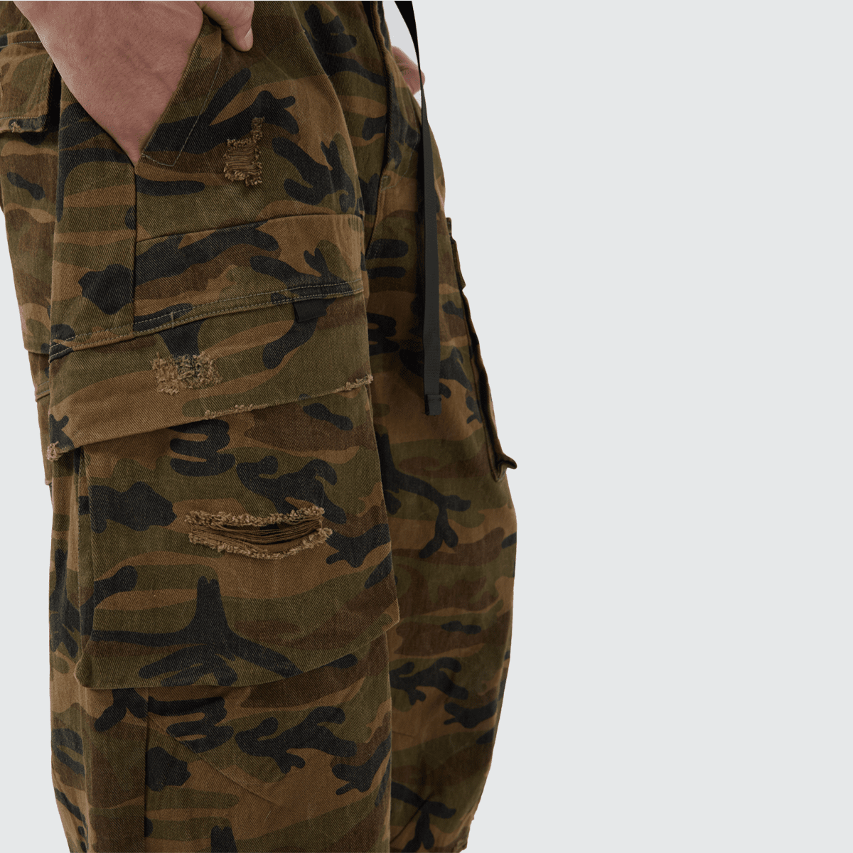 Unisex Camouflage Loose Wide-leg Jeans