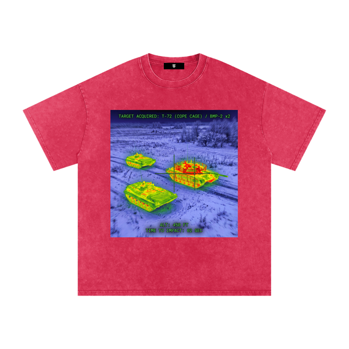 Snow Washed Oversized Cotton T-Shirt