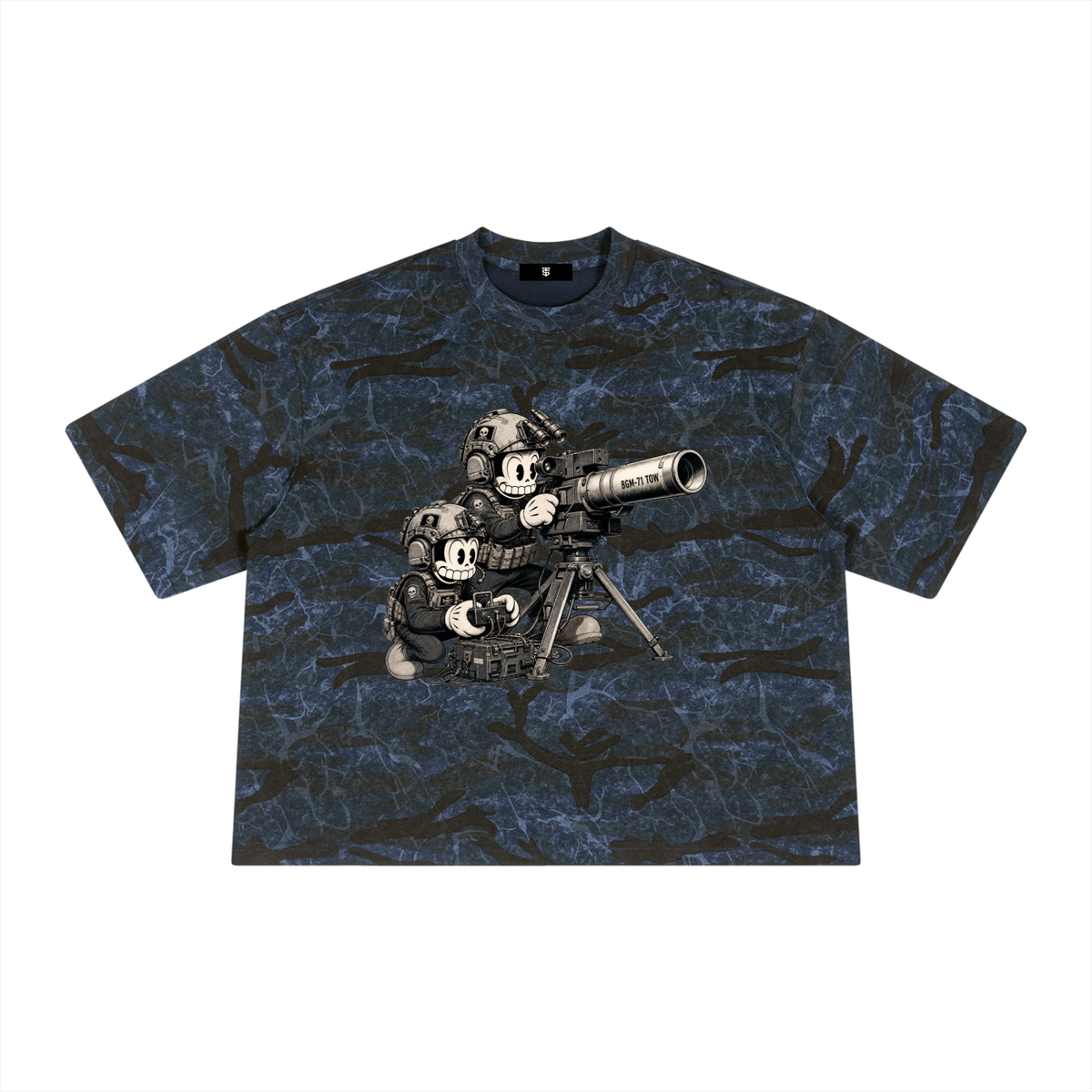 Unisex Boxy Camo Print T-Shirt