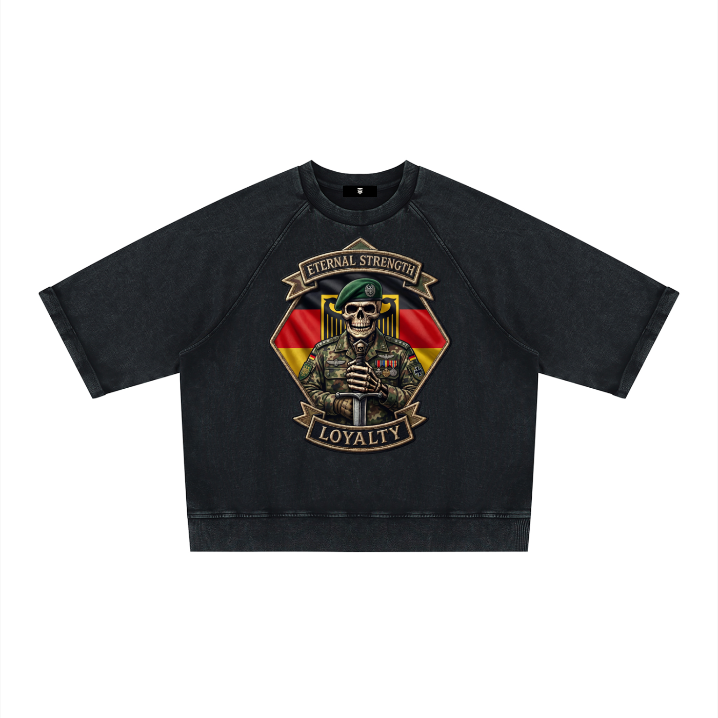 Unisex Vintage Wash Boxy Short Sleeve Sweatshirt