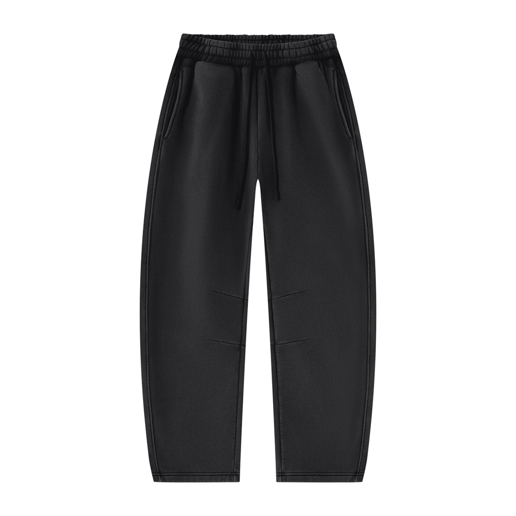 Unisex Vintage Wash Barrel Leg Fleece Sweatpants