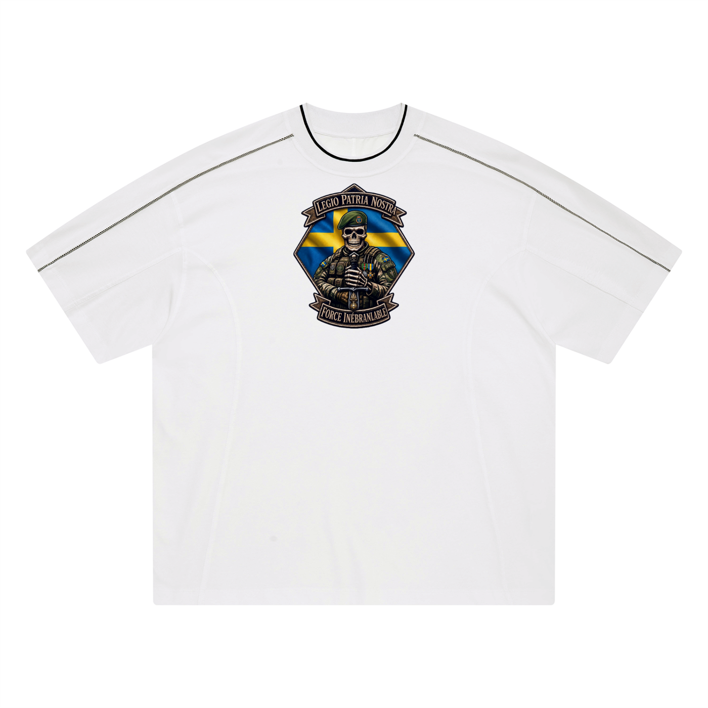 Unisex Oversized Contrast Tape T-Shirt
