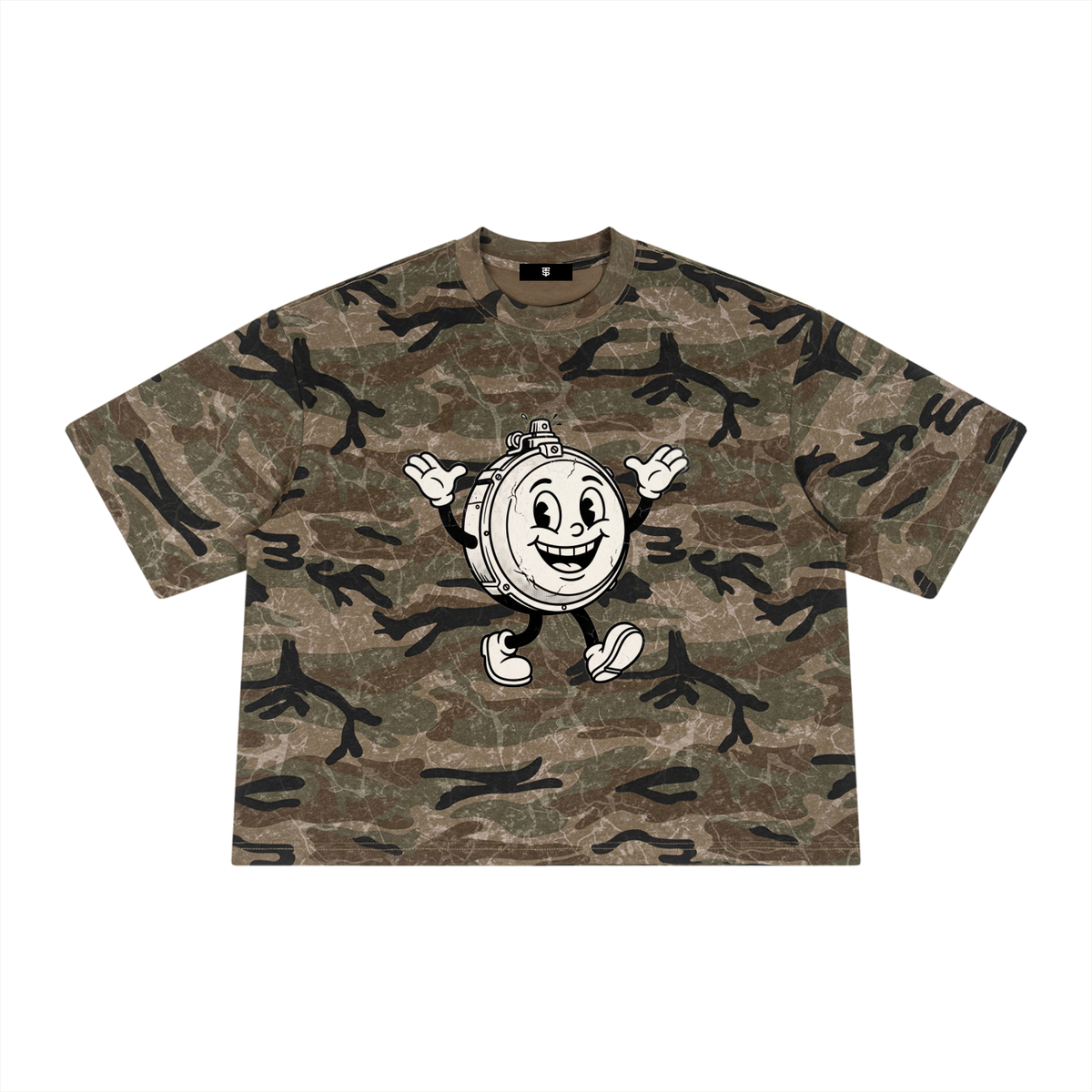 Unisex Boxy Camo Print T-Shirt