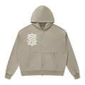 Unisex Mineral Wash Boxy Full Zip Hoodie