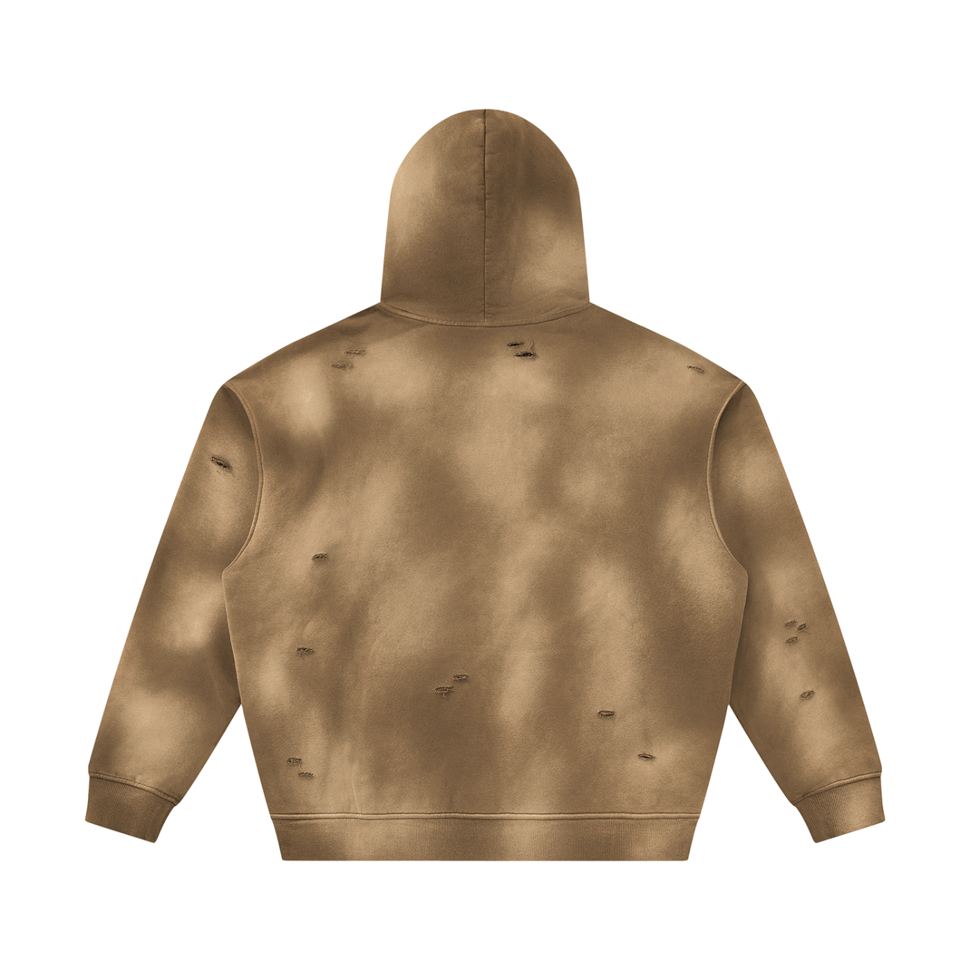 Unisex Sunfade Frayed Fleece Hoodie