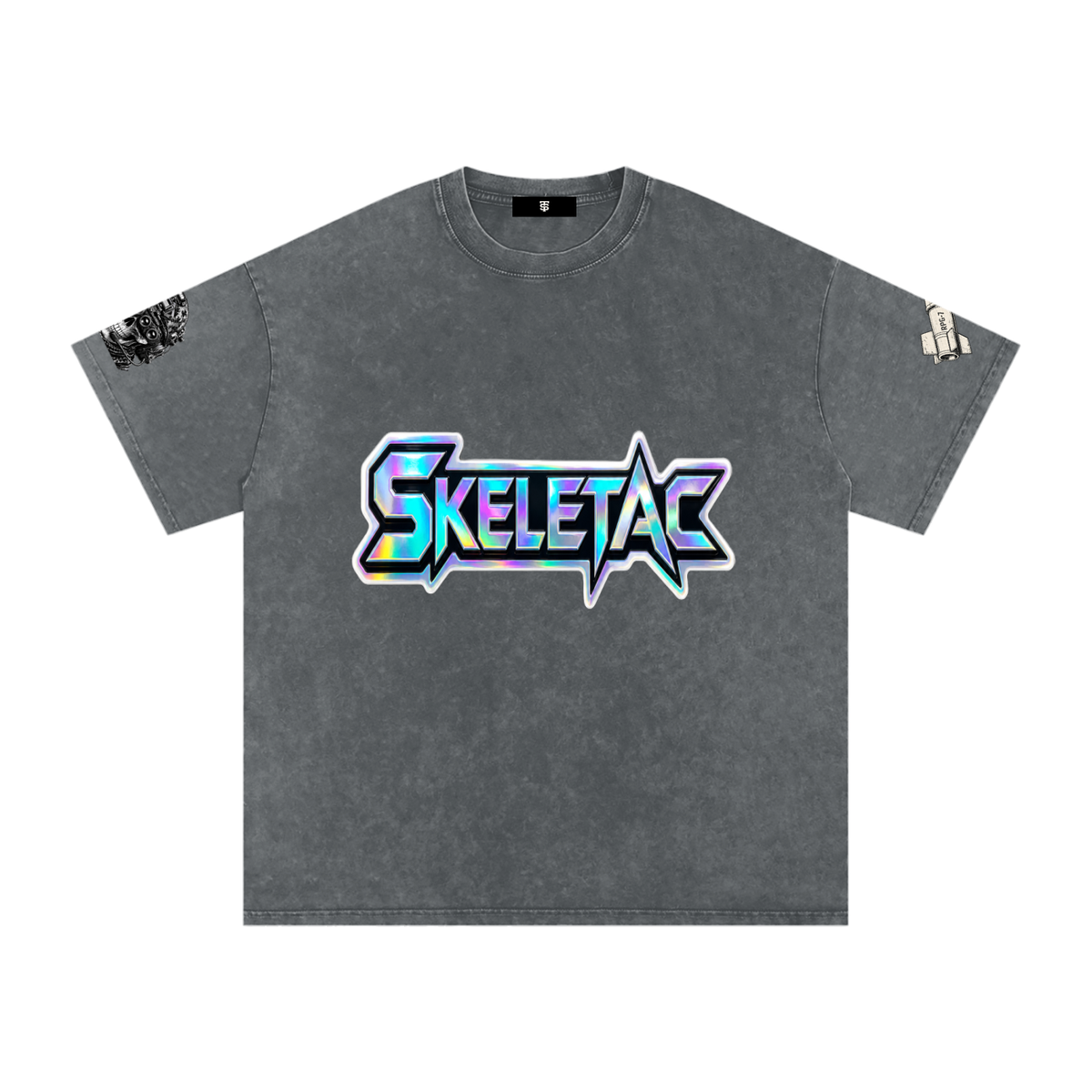Snow Washed Oversized Cotton T-Shirt