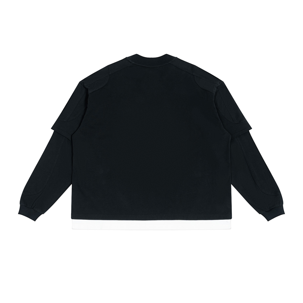 Unisex Paneled Layer Color Block T-Shirt