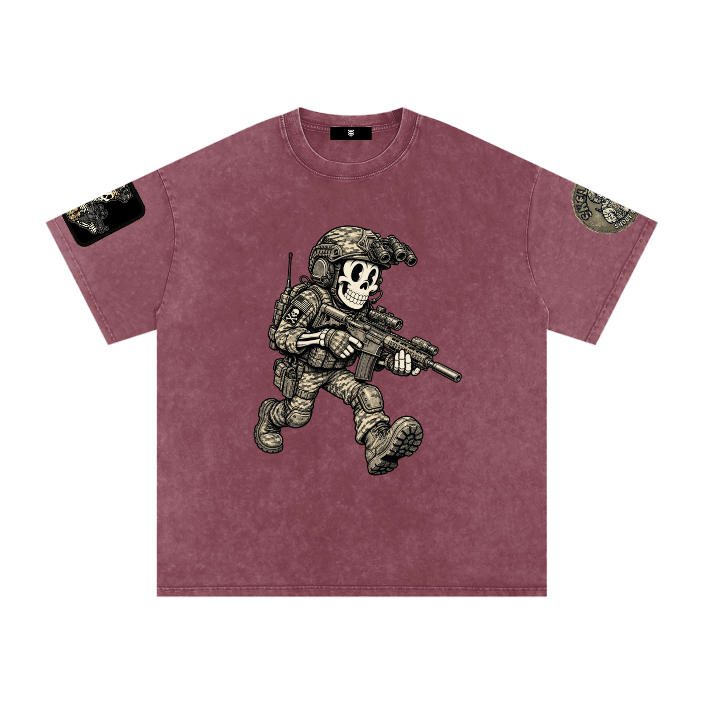 Snow Washed Oversized Cotton T-Shirt